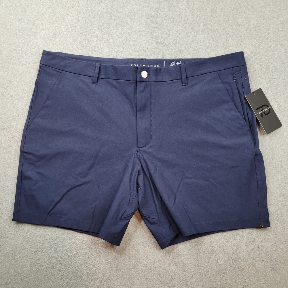 7 Diamonds Infinity Short Mens 42x7 Navy 4-Way Stretch Tech STS7-1220